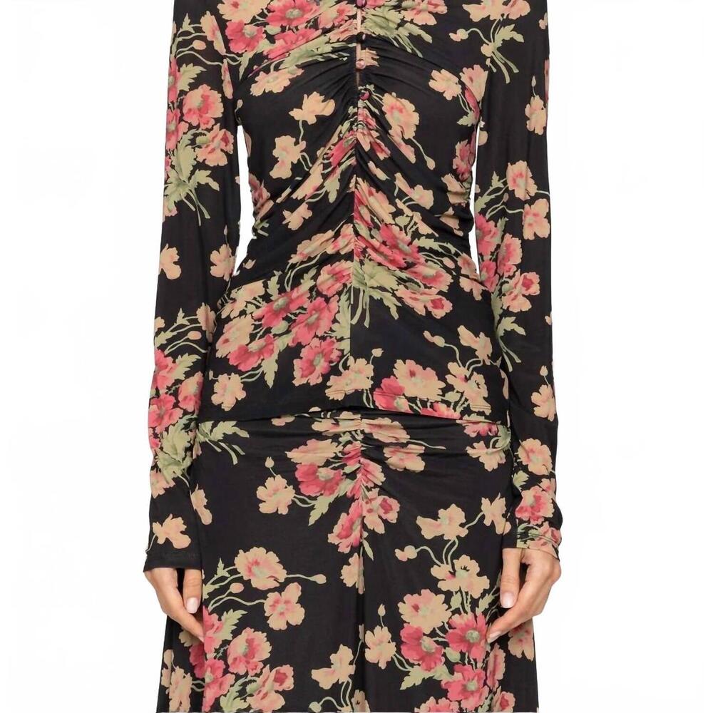 NEW SEA cornelia long sleeve top in black